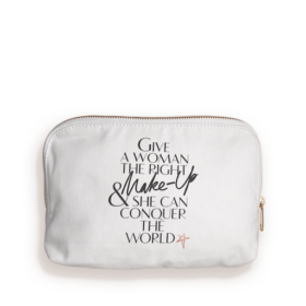1ST EDITION MAKEUP BAG LIP PRINT CANVAS MAKEUP BAG